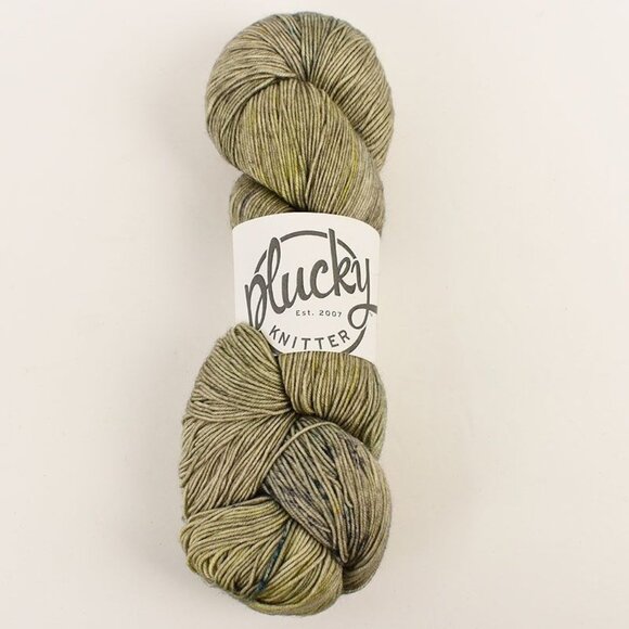 PLUCKY KNITTER Solo Fingering Yarn Merino Mulberry Silk 475 Yards Color Macramé - Picture 1 of 3